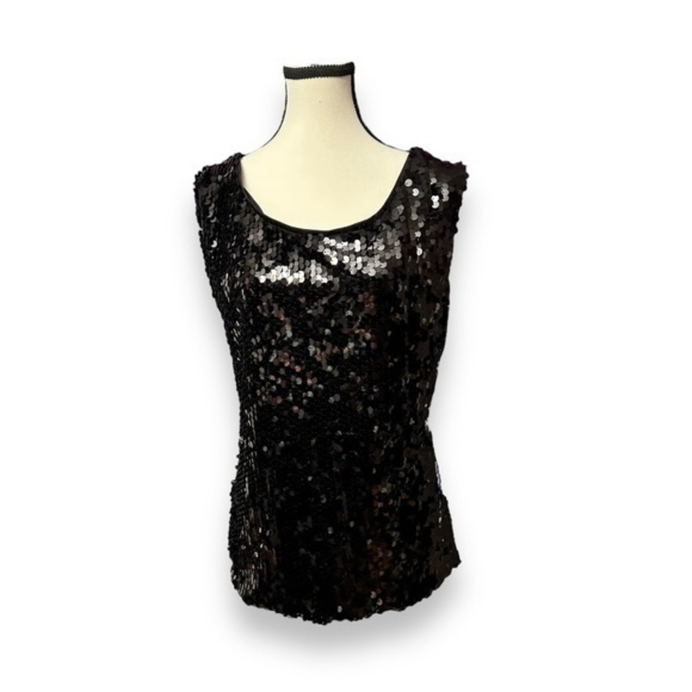 NWOT Smart Set Sequin Front Lace Back Top L